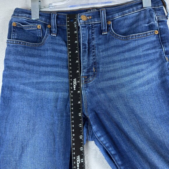 J. Crew 10" High Rise Skinny Jeans Womens Size 28P Medium Wash Denim Blue - Picture 7 of 11